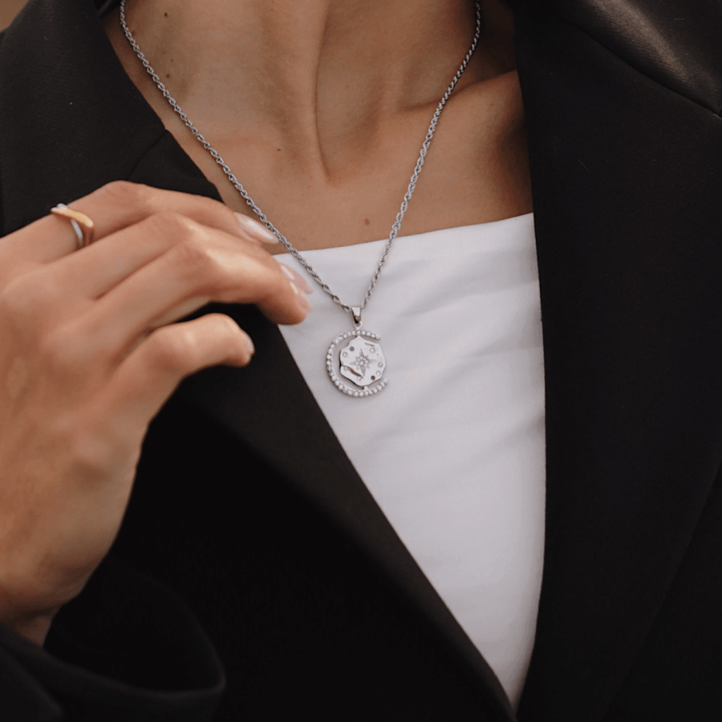 My Sun, Moon & Stars Rope Chain - Silver