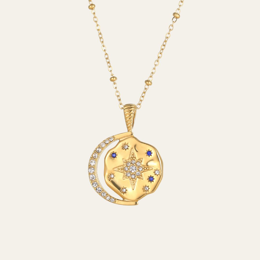 My Sun, Moon & Stars 3.0 necklace & earrings set - gold