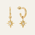 Star Drop Earrings in Gold